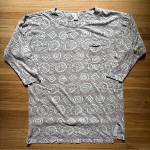 Vintage Victoria’s Secret Gold Label Sleep Shirt Tribal Print M/L Lagenlook Boho